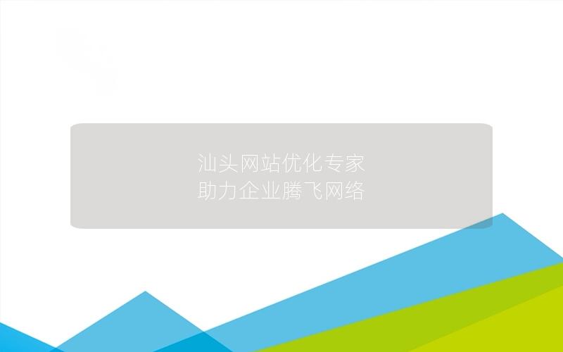 汕头网站优化专家 助力企业腾飞网络