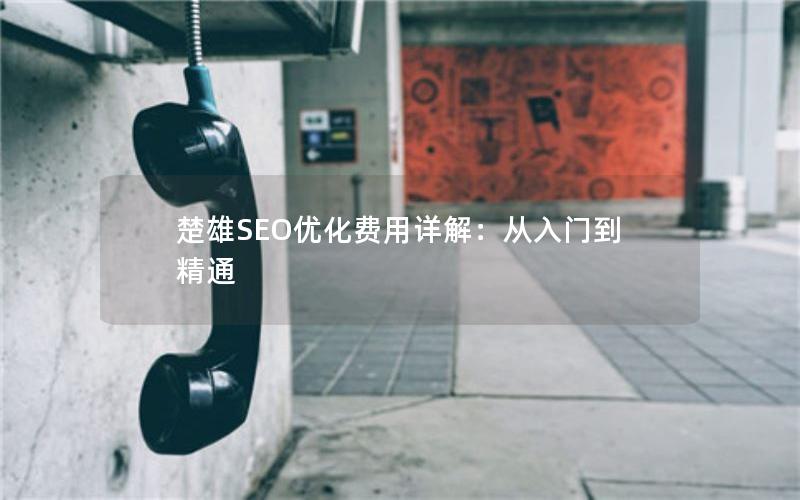 楚雄SEO优化费用详解：从入门到精通