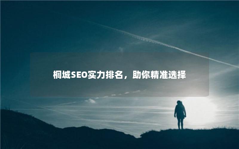 桐城SEO实力排名，助你精准选择