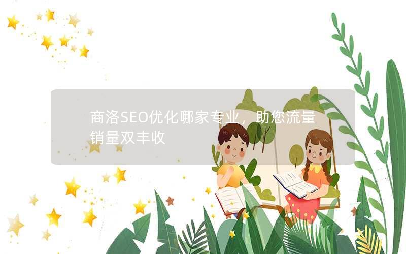 商洛SEO优化哪家专业，助您流量销量双丰收