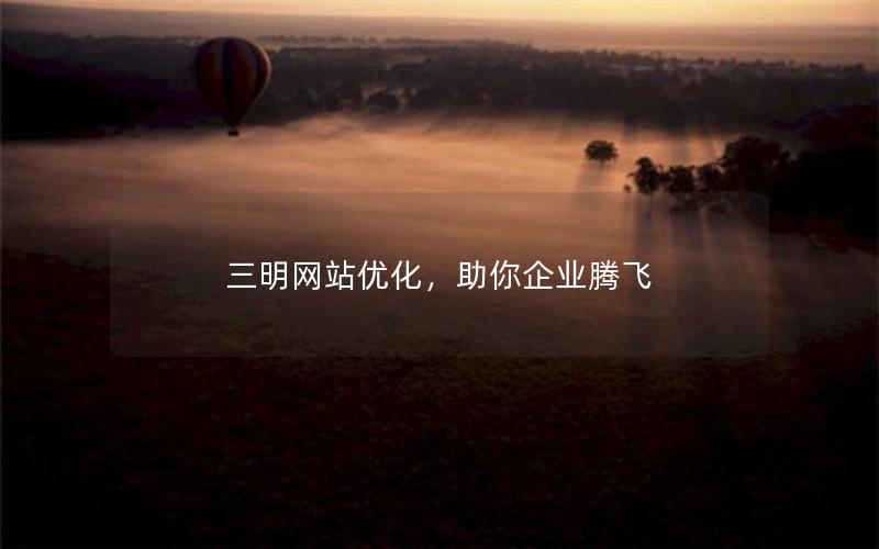 三明网站优化，助你企业腾飞