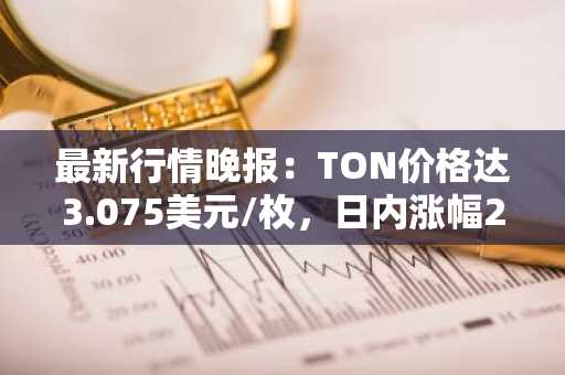 最新行情晚报：TON价格达3.075美元/枚，日内涨幅2.19%